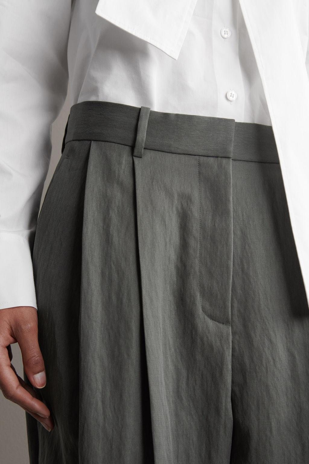 PANTAL?N WIDE LEG FLUIDO RELAXED FIT - H&m фото 4