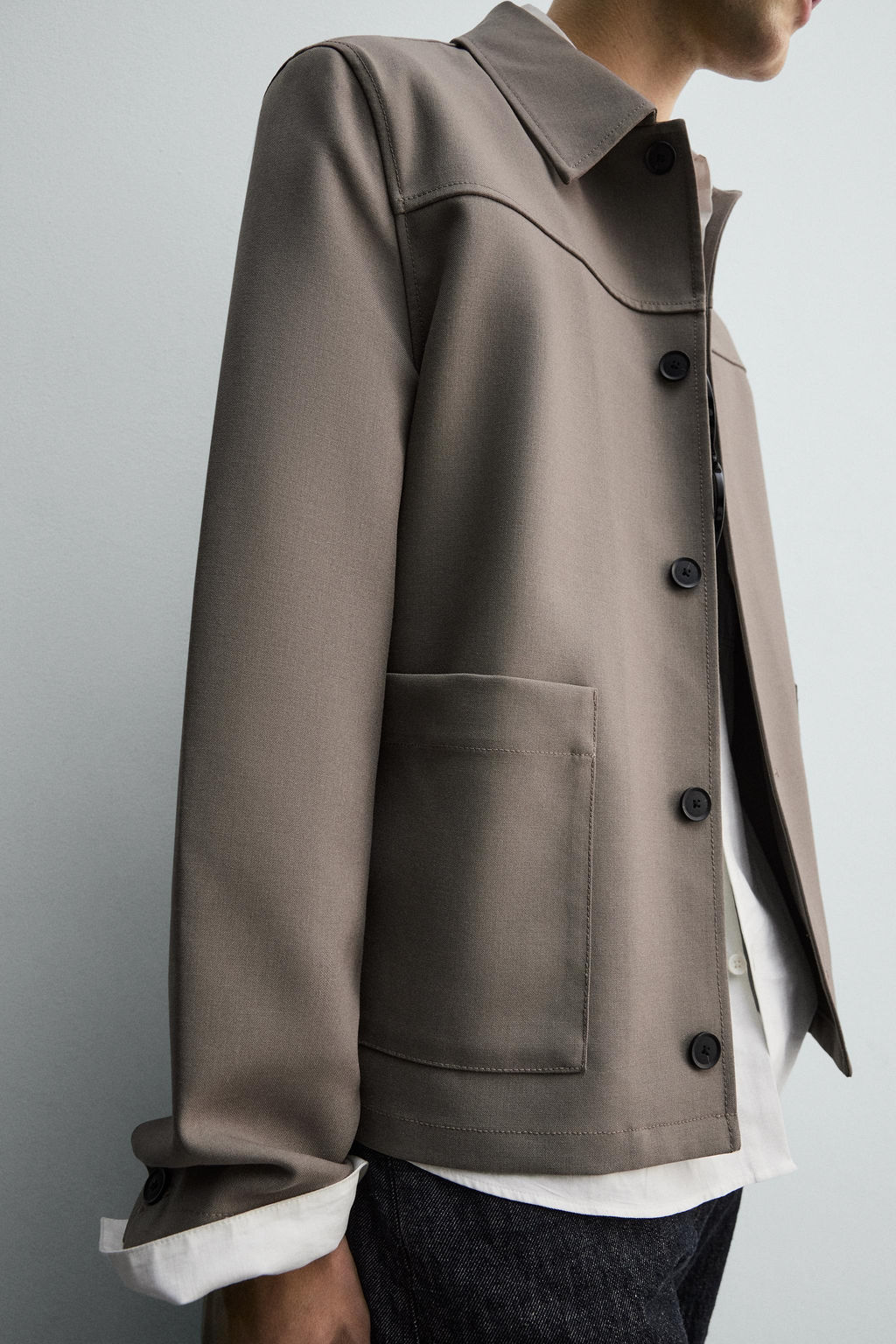 RELAXED FIT OVERSHIRT WITH POCKETS - Zara фото 7