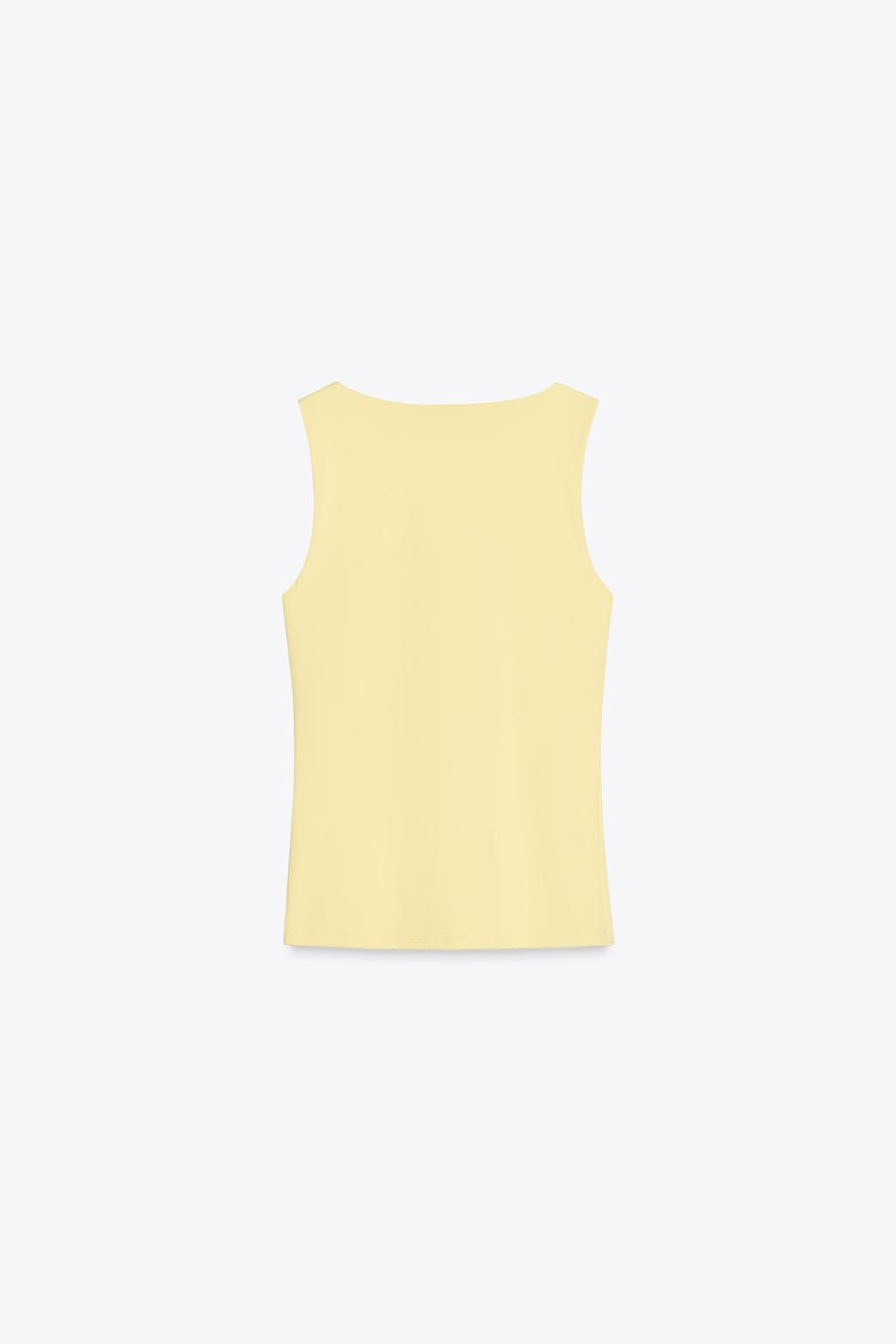 POLYAMIDE TOP WITH WIDE STRAPS - Zara фото 10