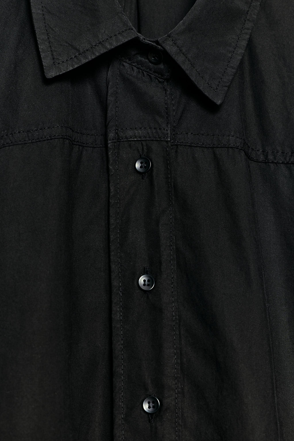 CAMISA FLUIDA MANGA CORTA / Negro - Zara фото 7