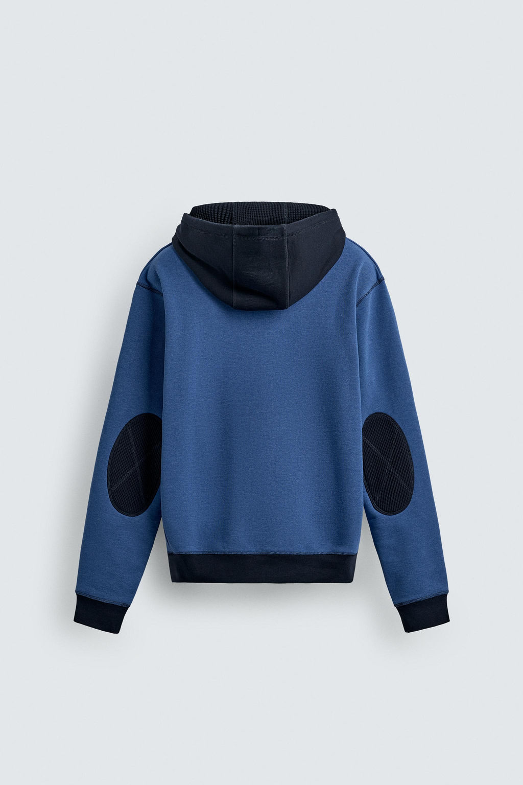 SUDADERA COLOR BLOCK CAPUCHA WAFFLE / Azul - Zara фото 8