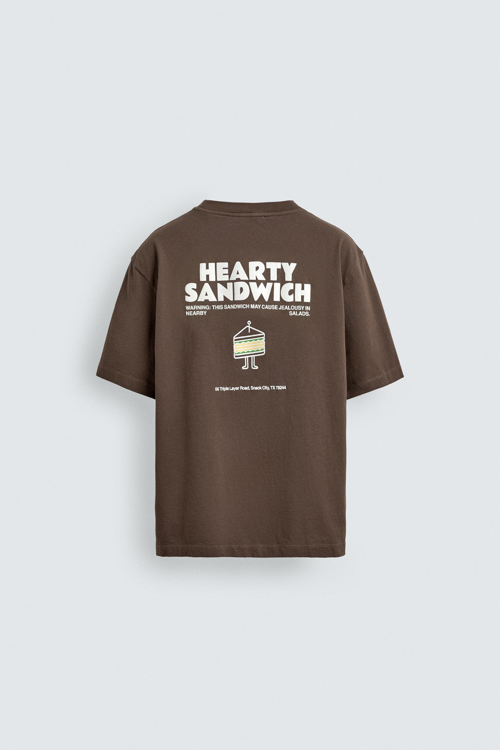 CAMISETA BORDADO S?NDWICH / Marr?n claro - Zara фото 8