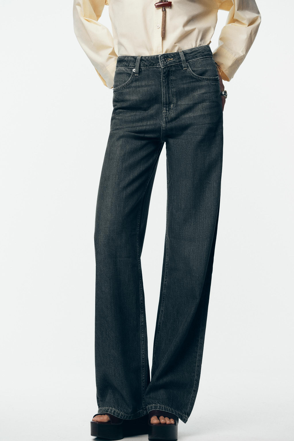 JEANS Z1975 STRAIGHT FIT HIGH-WAIST - Zara фото 2