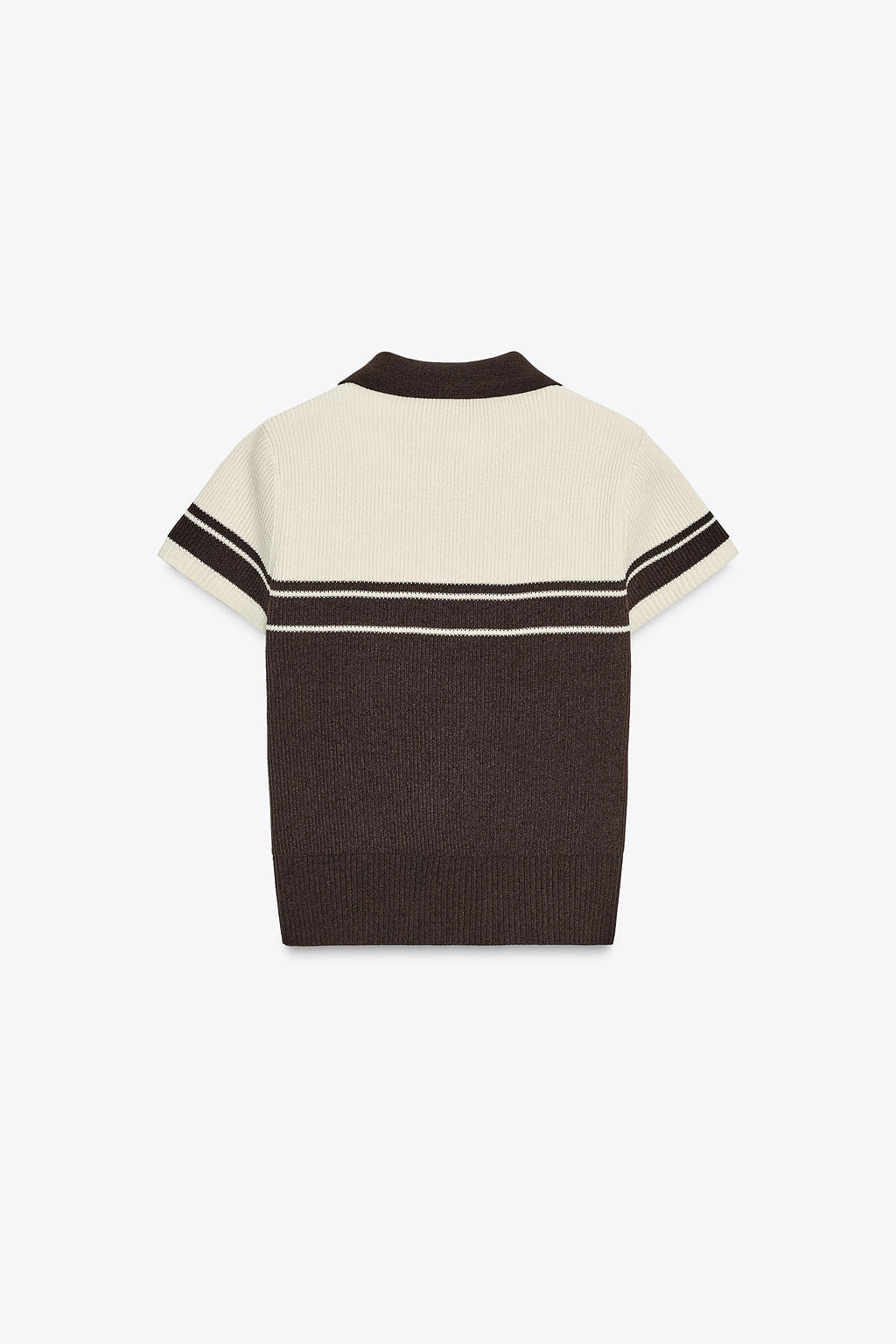 RIB KNIT POLO TOP - Zara фото 7