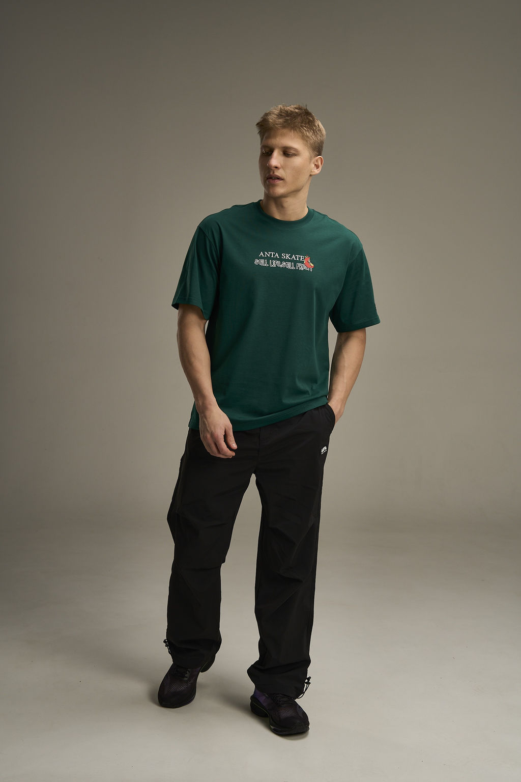 Брюки текстильные Черный - Anta фото 2