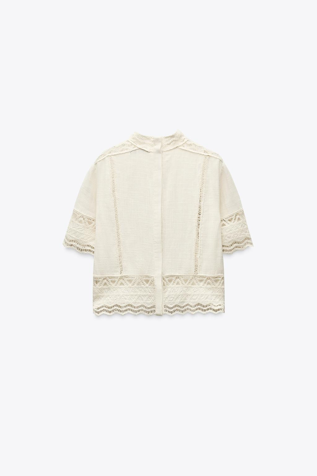 ZW COLLECTION CROCHET SHIRT - Zara фото 5