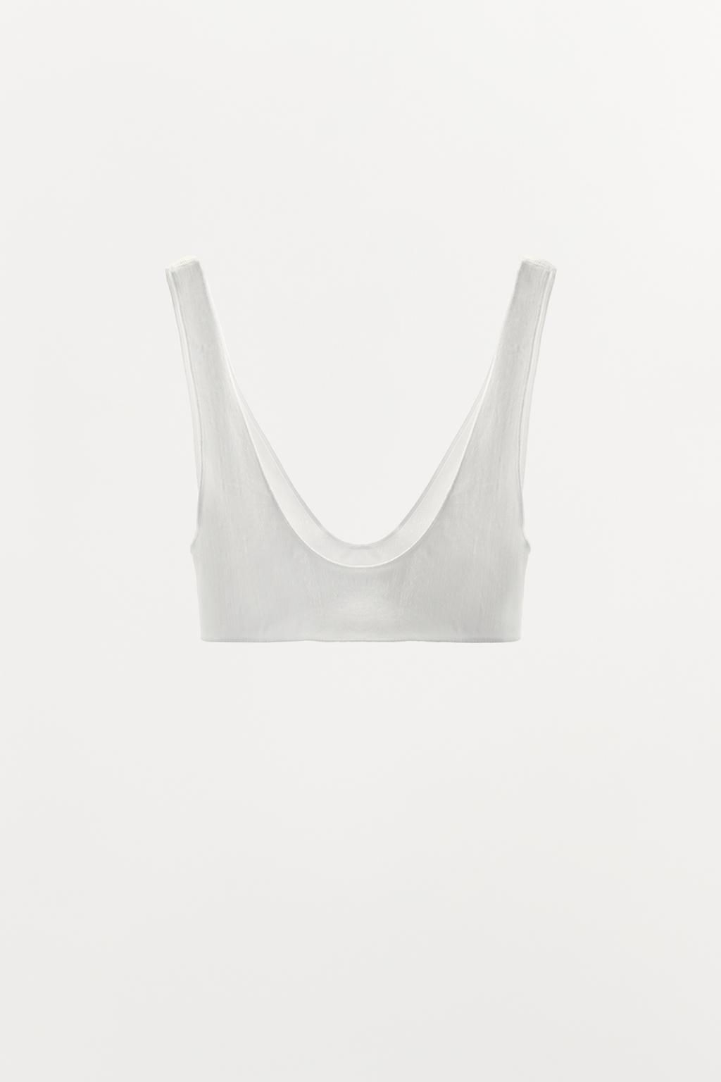 POINTELLE BRALETTE WITH SATIN BOW - Zara фото 5
