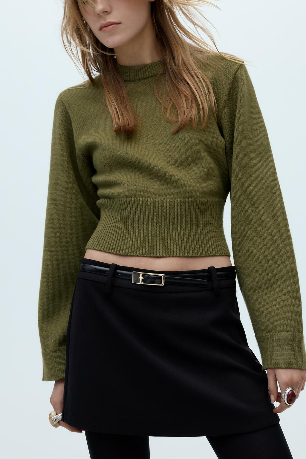 PLAIN KNIT SWEATER WITH WIDE SLEEVES - Zara фото 6