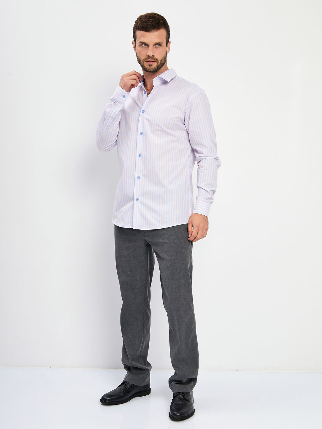 Сорочка мужская длинный рукав GREG 261/231/3524/Z/1  фото 9