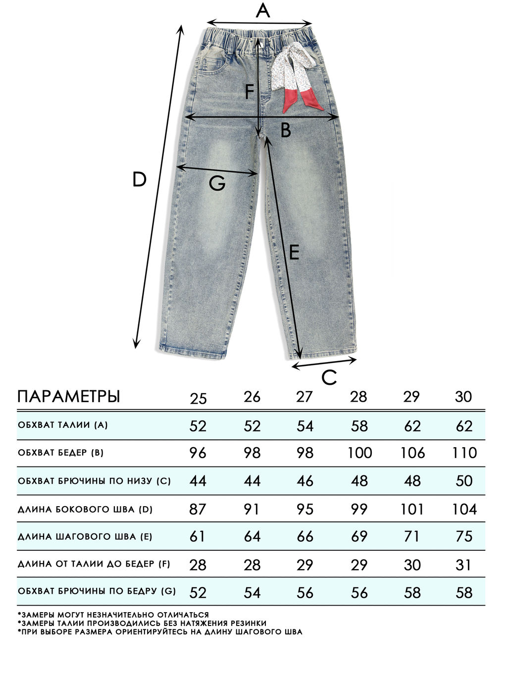 Джинсы-багги для девочек - СИНЯЯ МОДА фото 2