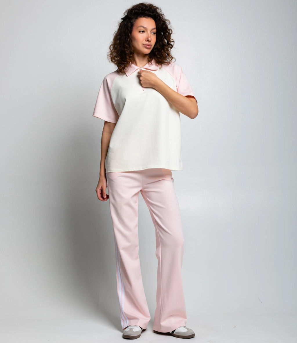 Спортивный костюм #КТ6605 (3), розовый, кремовый - Dommod фото 2