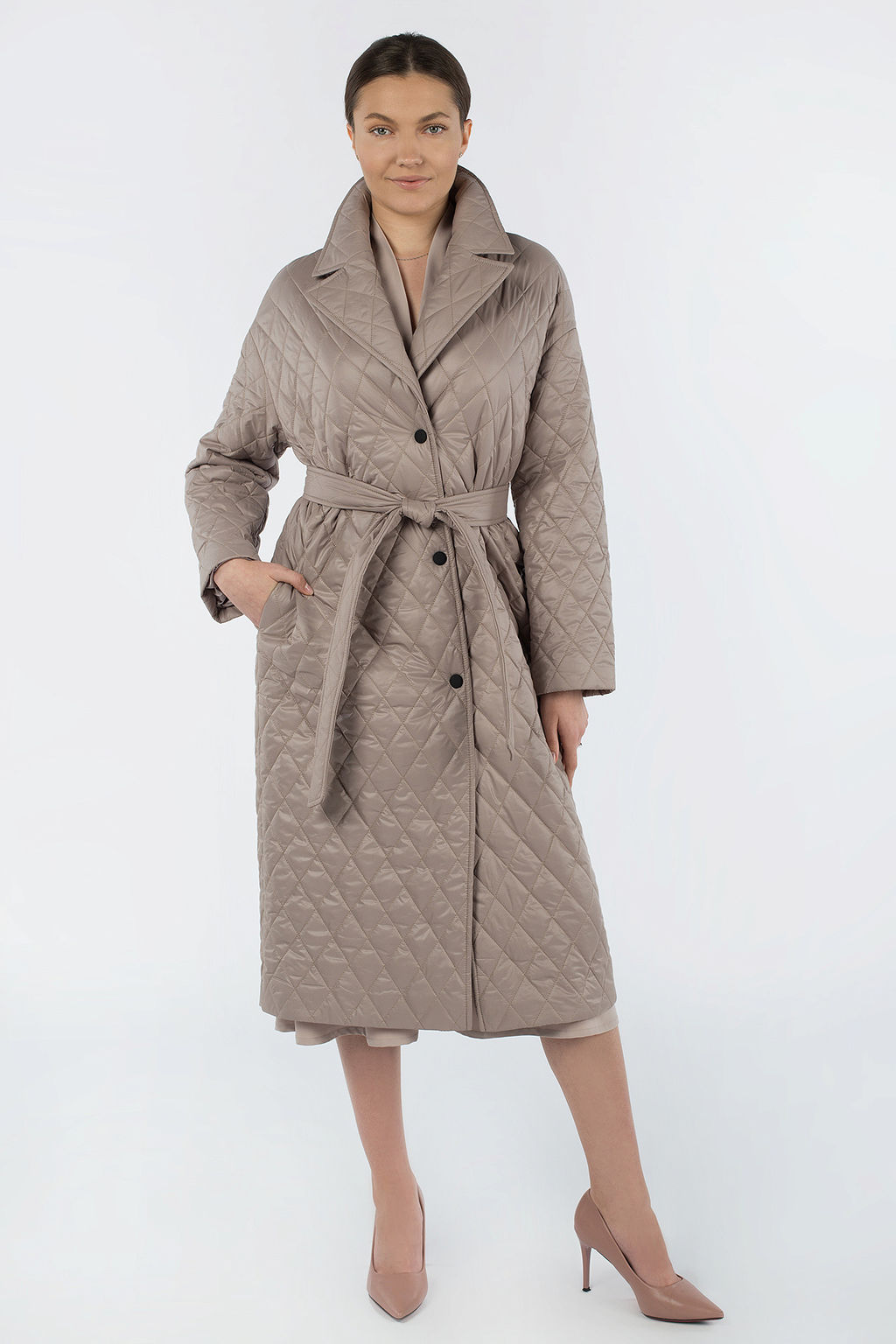 Пальто женское демисезонное (пояс) - El podio фото 2