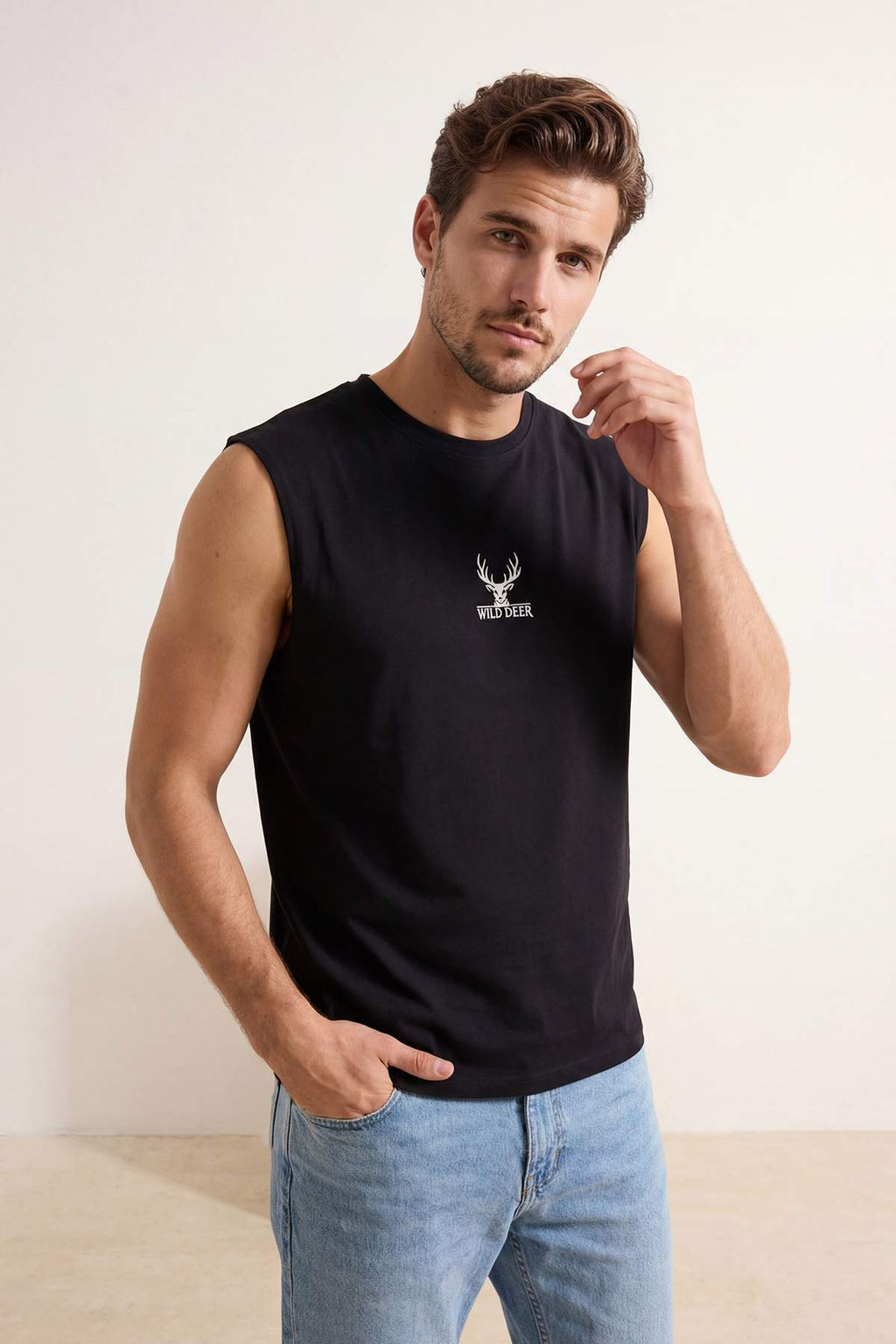 Beyaz Oversize/Genis Kesim %100 Pamuk Nak?sl? Atlet TMNSS26AL00002 - Trendyolmilla фото 11