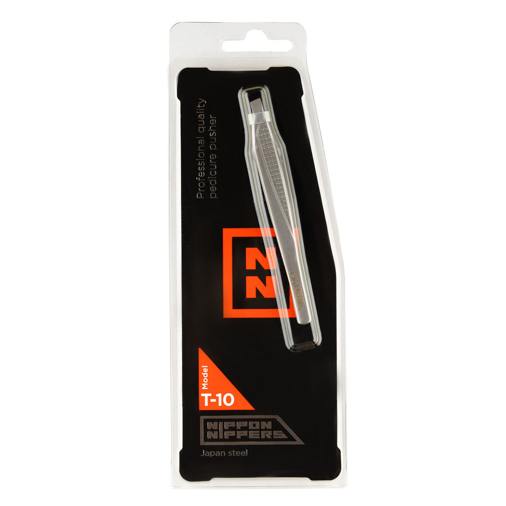 Nippon Nippers Пинцет для бровей / T-10, скошенный, 93 мм