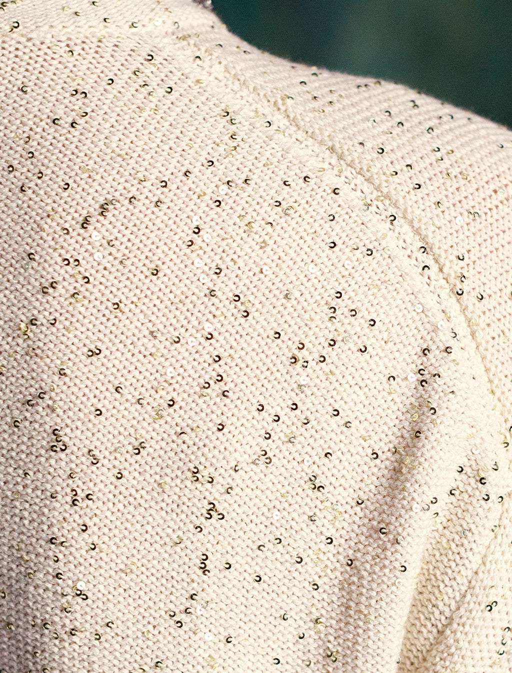 Джемпер из хлопковой пряжи с пайетками - Vilatte фото 2