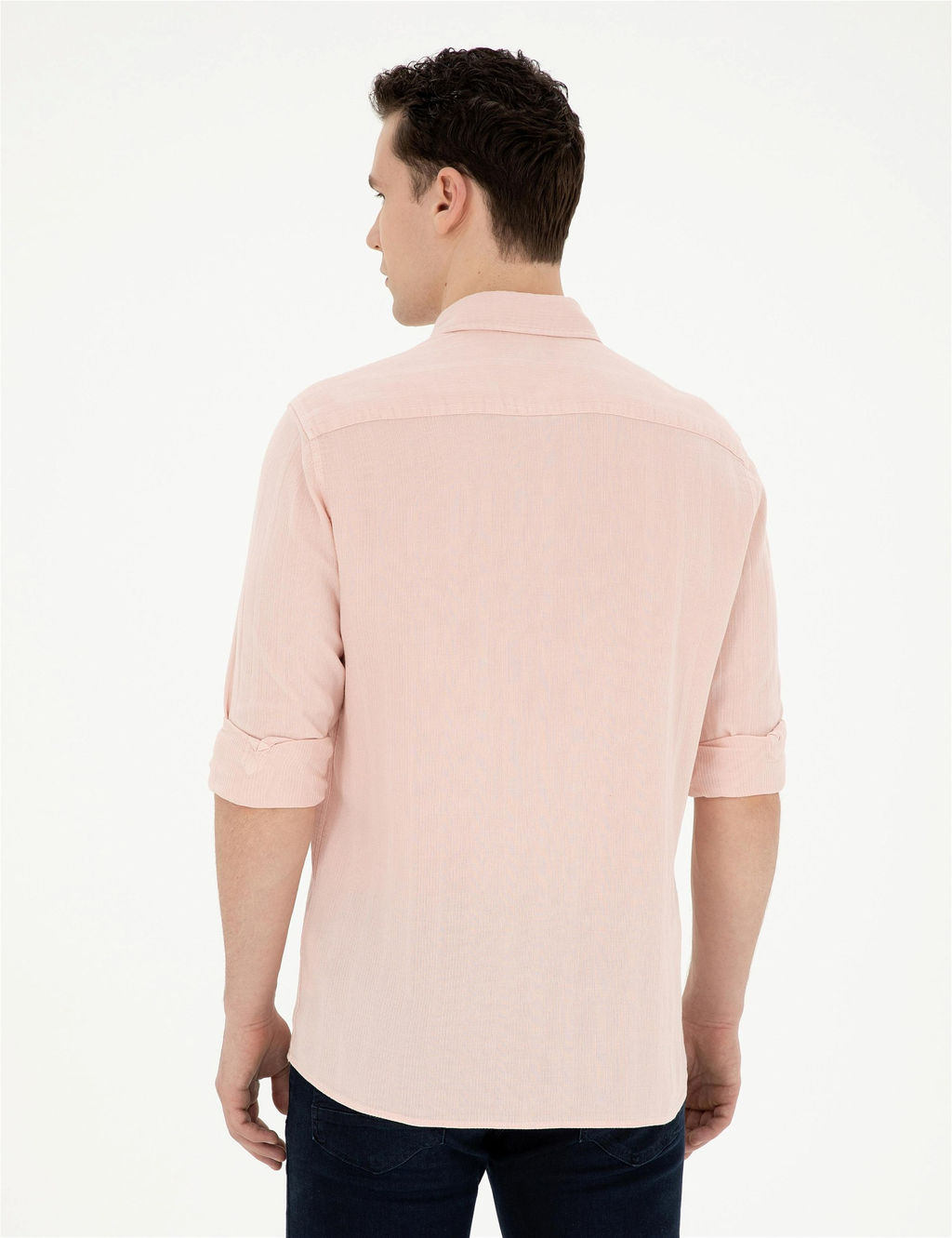 A__k Pembe Regular Fit Uzun Kollu G_mlek