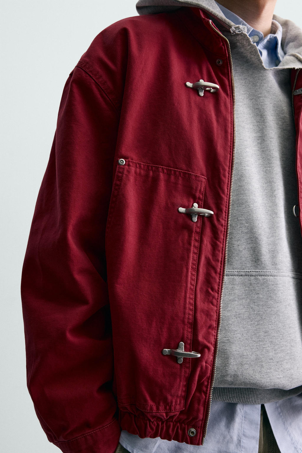 CAZADORA CROPPED FIT ALAMARES / Rojo - Zara фото 6