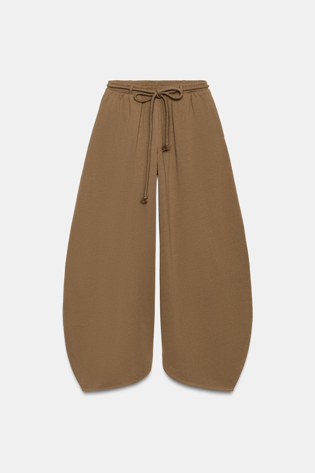 PANTAL?N BALLOON HEAVY COTTON / Caramelo - Zara фото 3