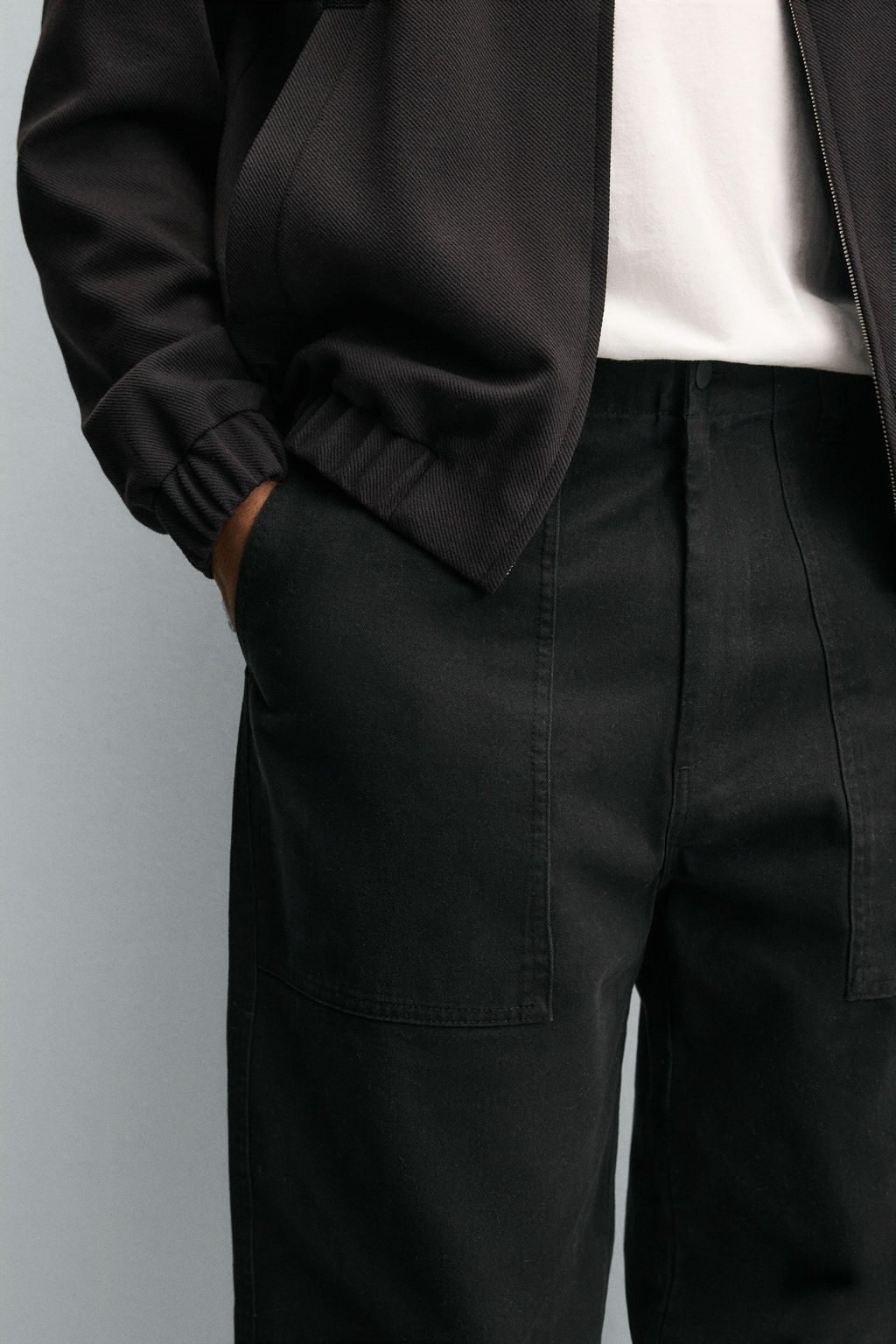 TWILL STRAIGHT-LEG TROUSERS - Zara фото 5