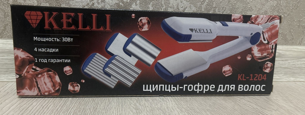Плойка-гофре с 4 насадками "Kelli", арт. KL-1204