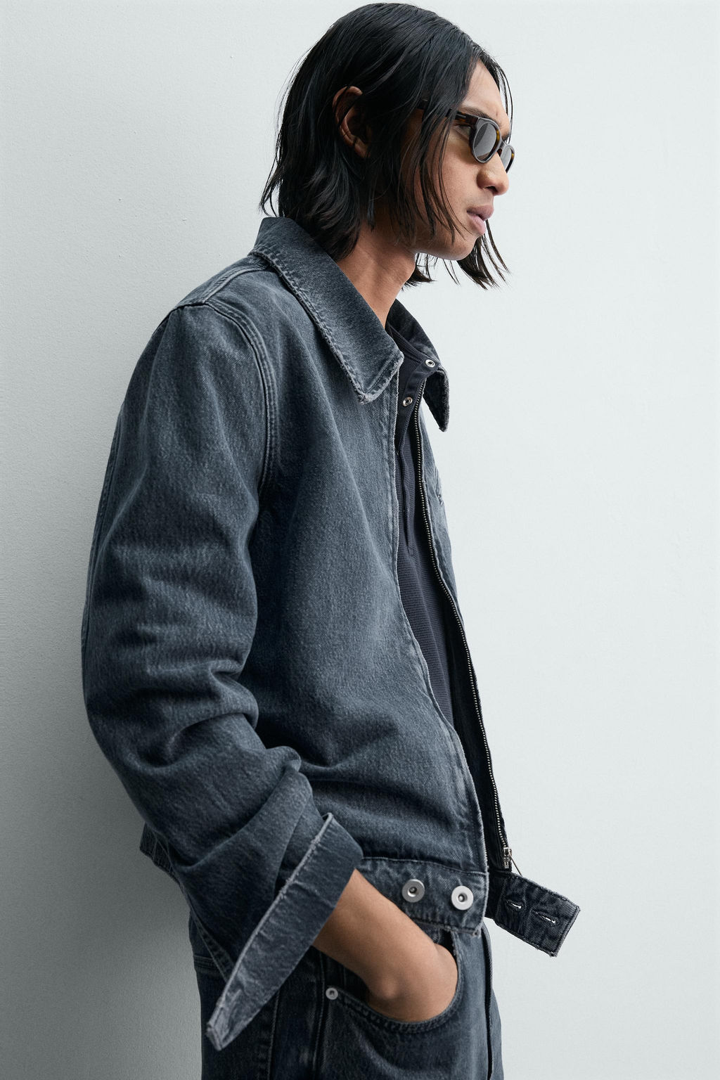 LIMITED EDITION ZIP-UP DENIM JACKET - Zara фото 6