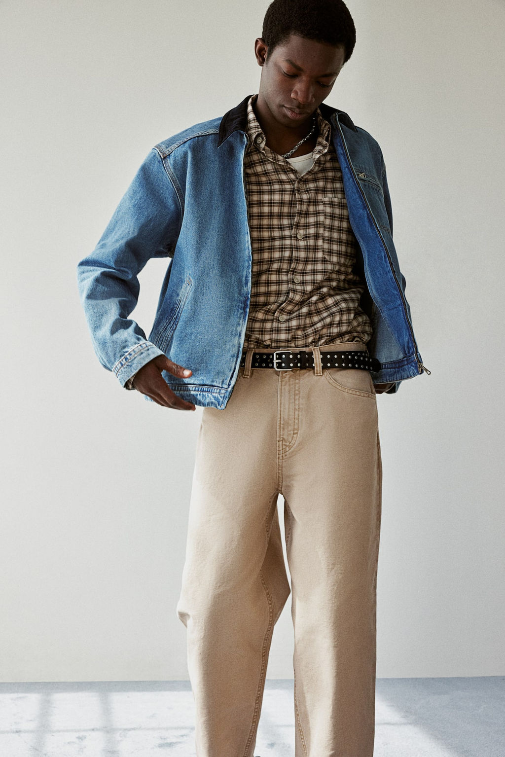 Pantalon de lona Baggy - H&m фото 3