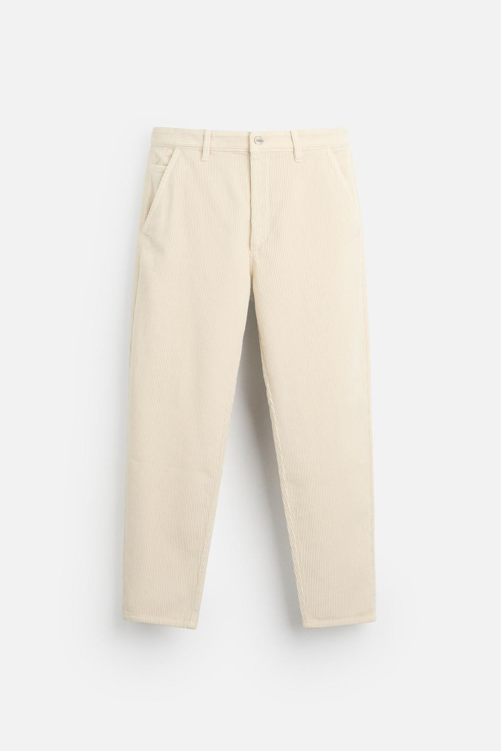 CORDUROY CARROT FIT TROUSERS - Zara фото 23