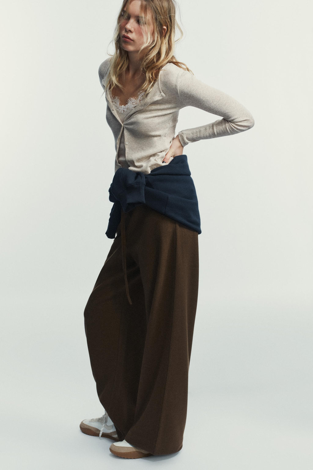 LACE TRIMMED COMBINATION JACKET AND TOP - Zara фото 9