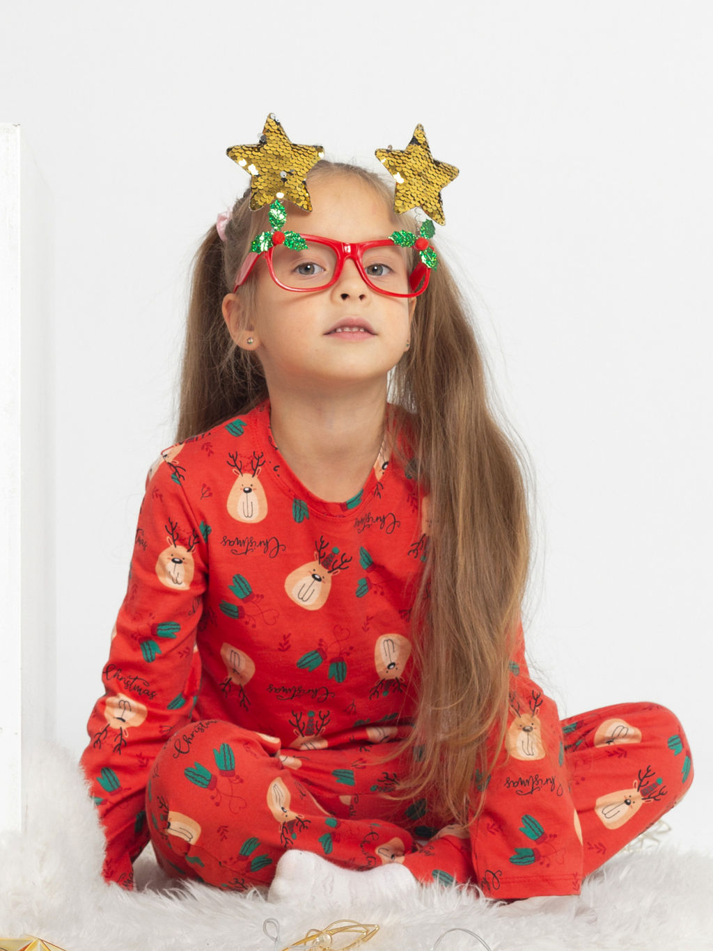 Пижама детская кулирка с брюками "ПЛЮША" КРАСНЫЙ