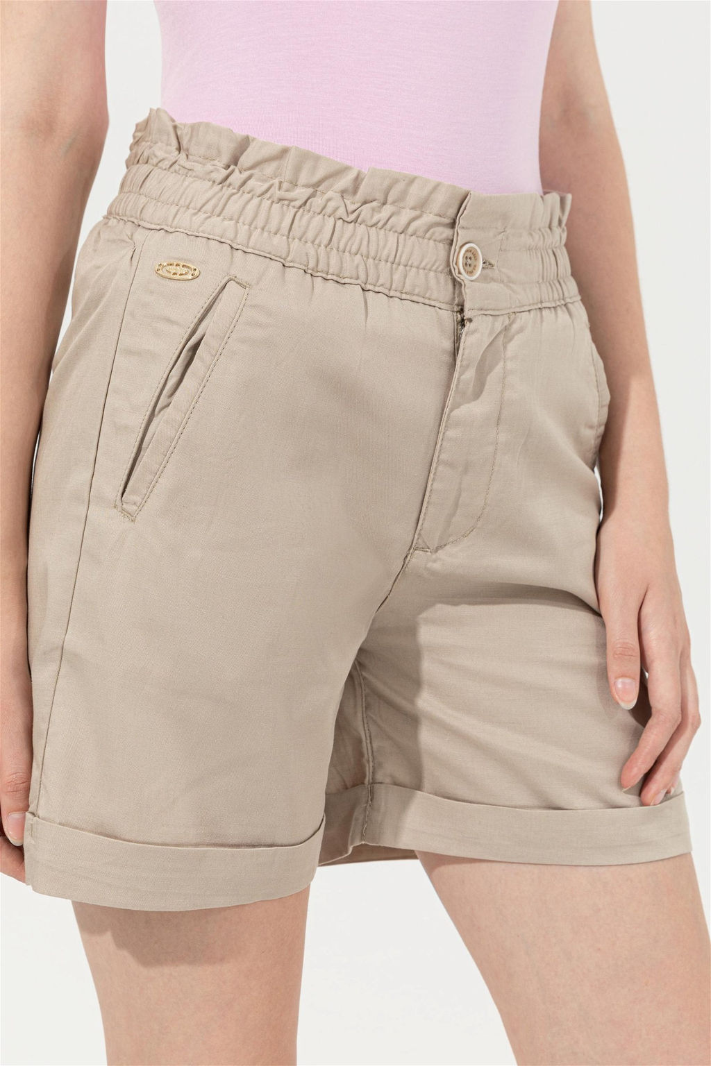 U. S. Polo Assn Женские тканые бермуды цвета хаки Капри - U.s. polo assn фото 5