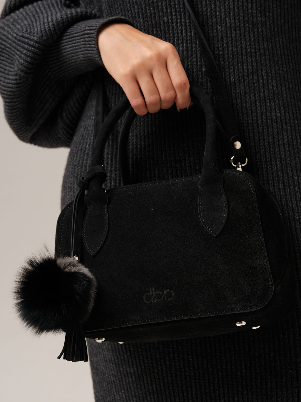 Замшевая сумка Polly DBR 31348 черный фото 6