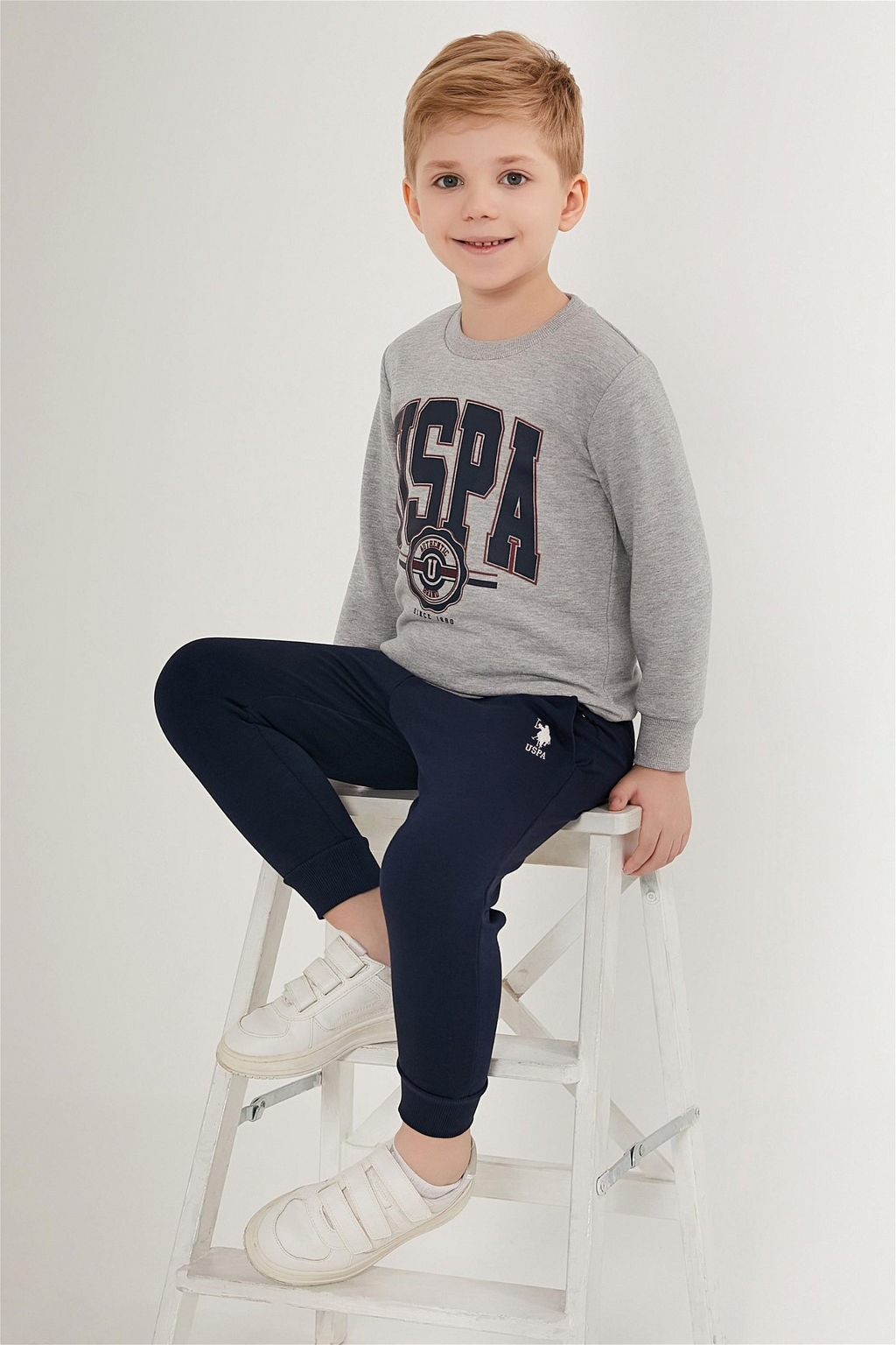 U. S. Polo Assn Серый меланжевый пижамный комплект для мальчика - U.s. polo assn фото 6