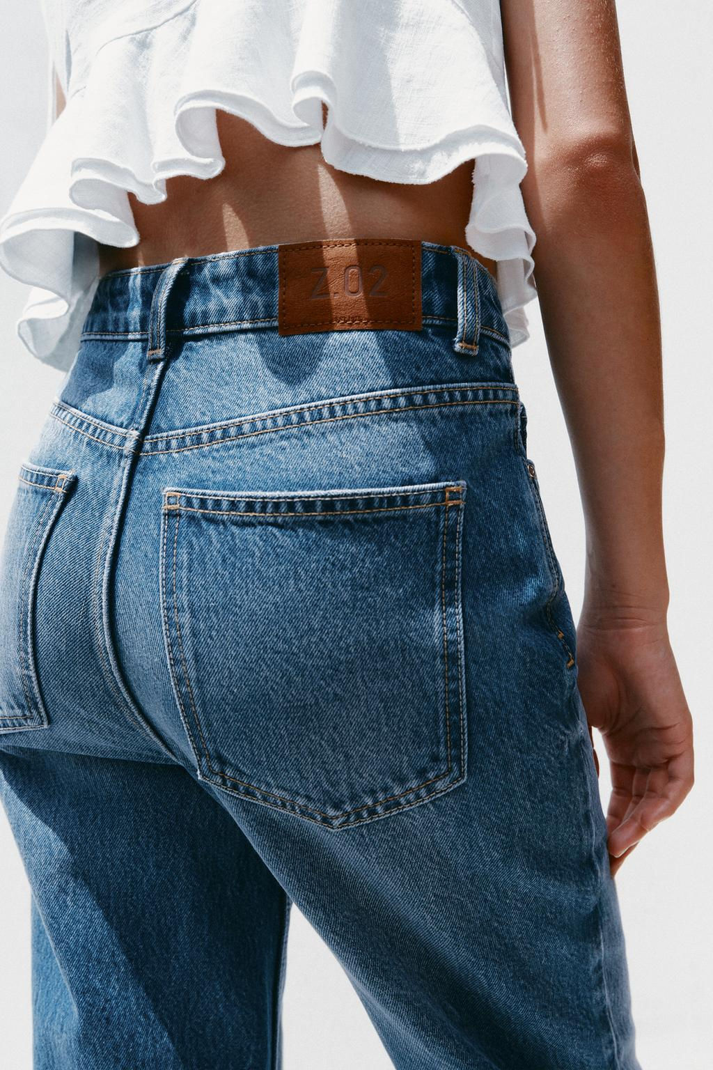 Z.02 STRAIGHT HIGH-WAIST ANKLE JEANS - Zara фото 6