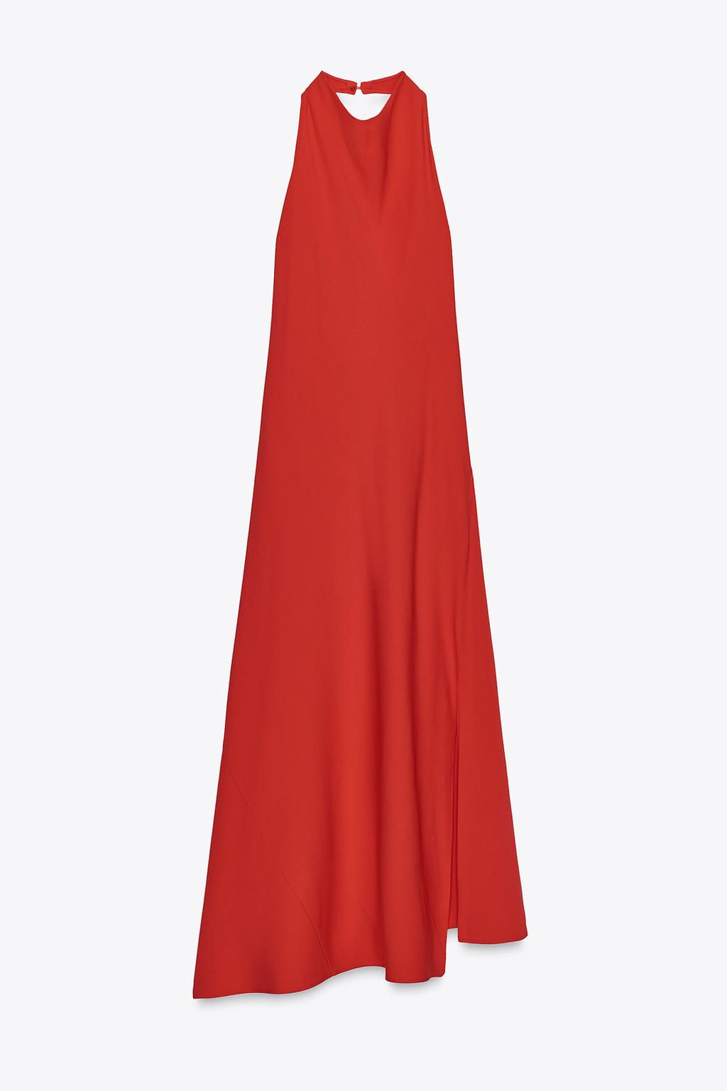 ZW COLLECTION HALTER LONG DRESS - Zara фото 3