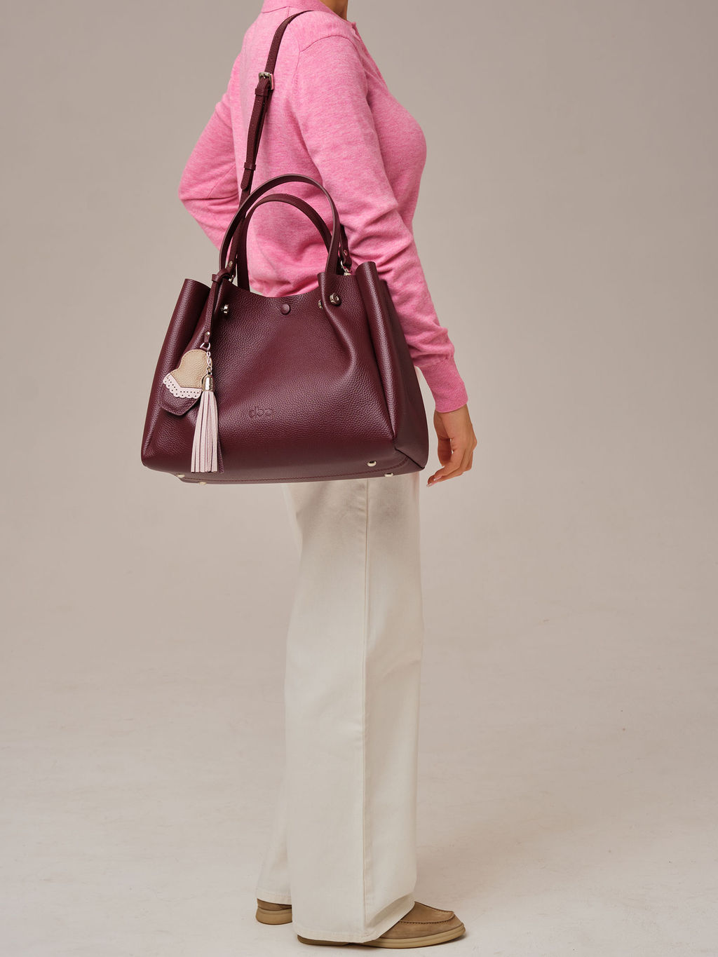 Кожаная сумка Vasilisa DBR 31210 зимняя вишня  фото 12