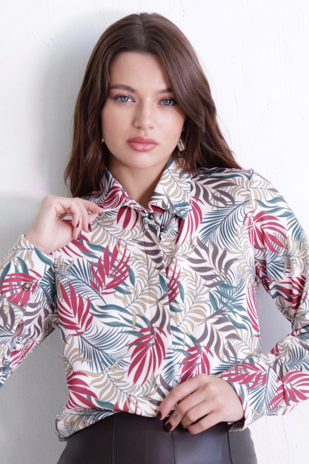 Рубашка с супатной застёжкой свободного силуэта - Martichelli фото 21