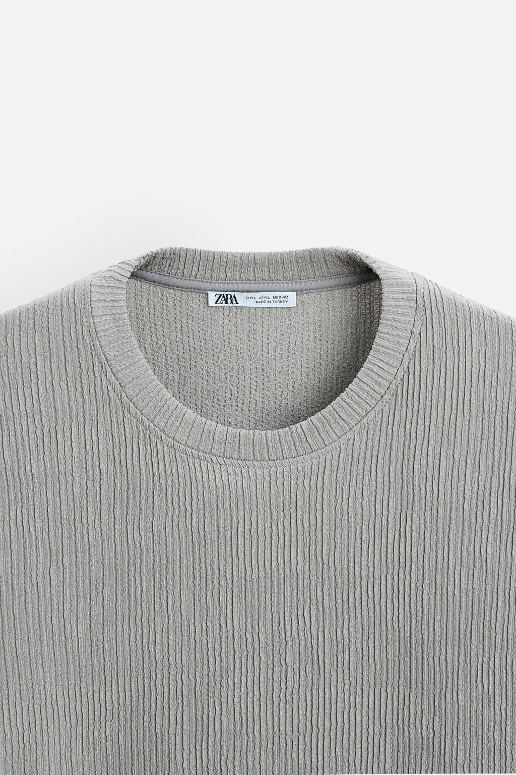 TEXTURED JACQUARD T-SHIRT - Zara фото 40