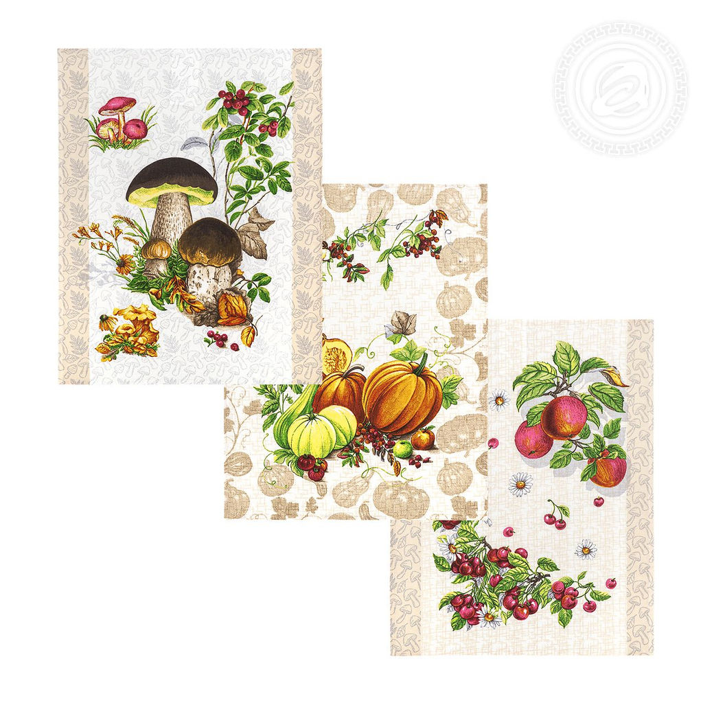 Набор полотенец из рогожки "Дары осени" 45*60/3 шт. - 45*60 Полотенца из рогожки