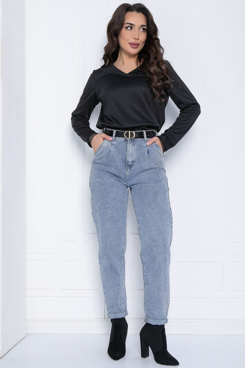 Блуза Палермо (черная) Б12530-25 - Lt collection фото 4