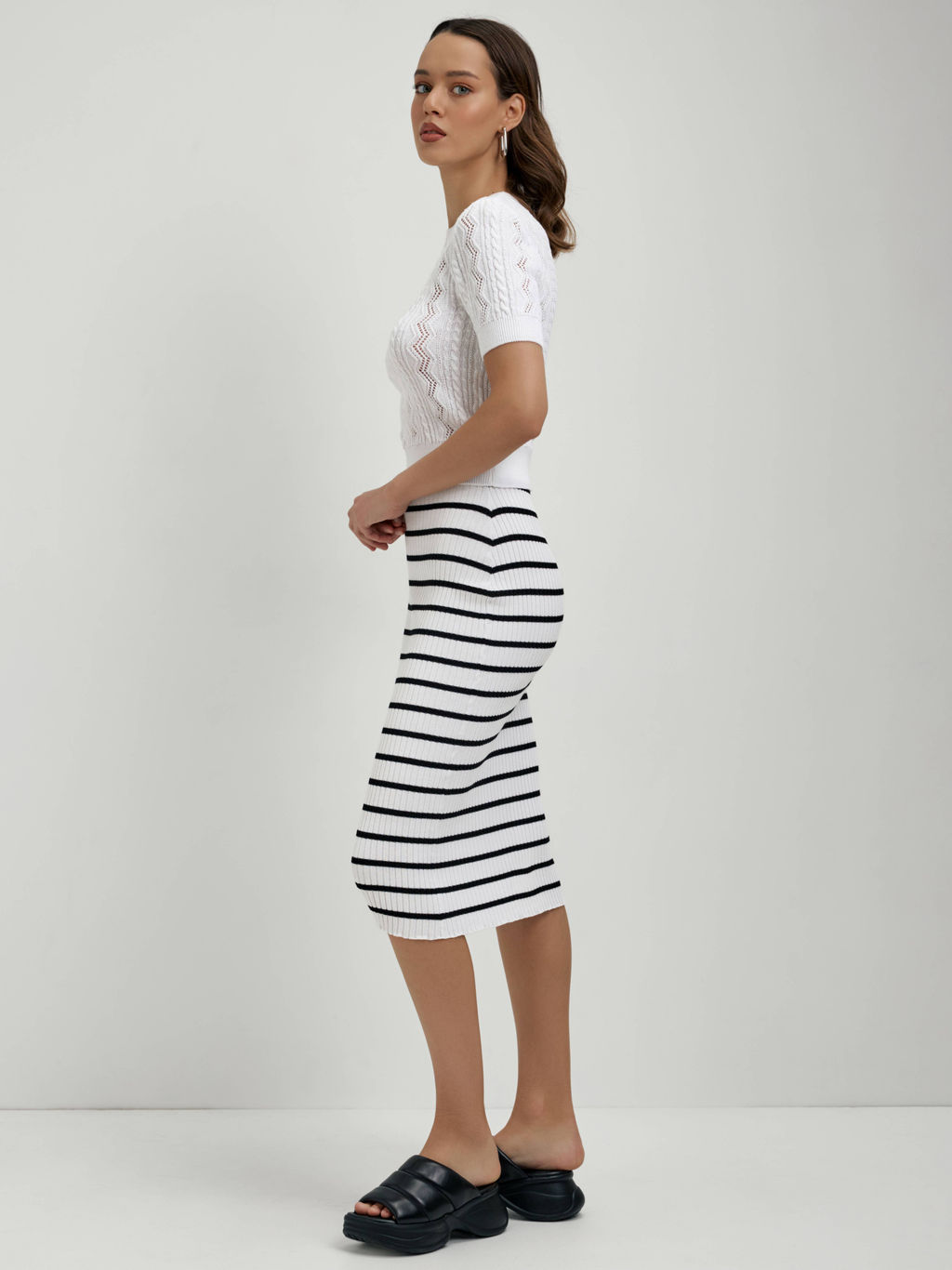 CONTE LDK 2336 Юбка женская white-black - Conte elegant фото 3