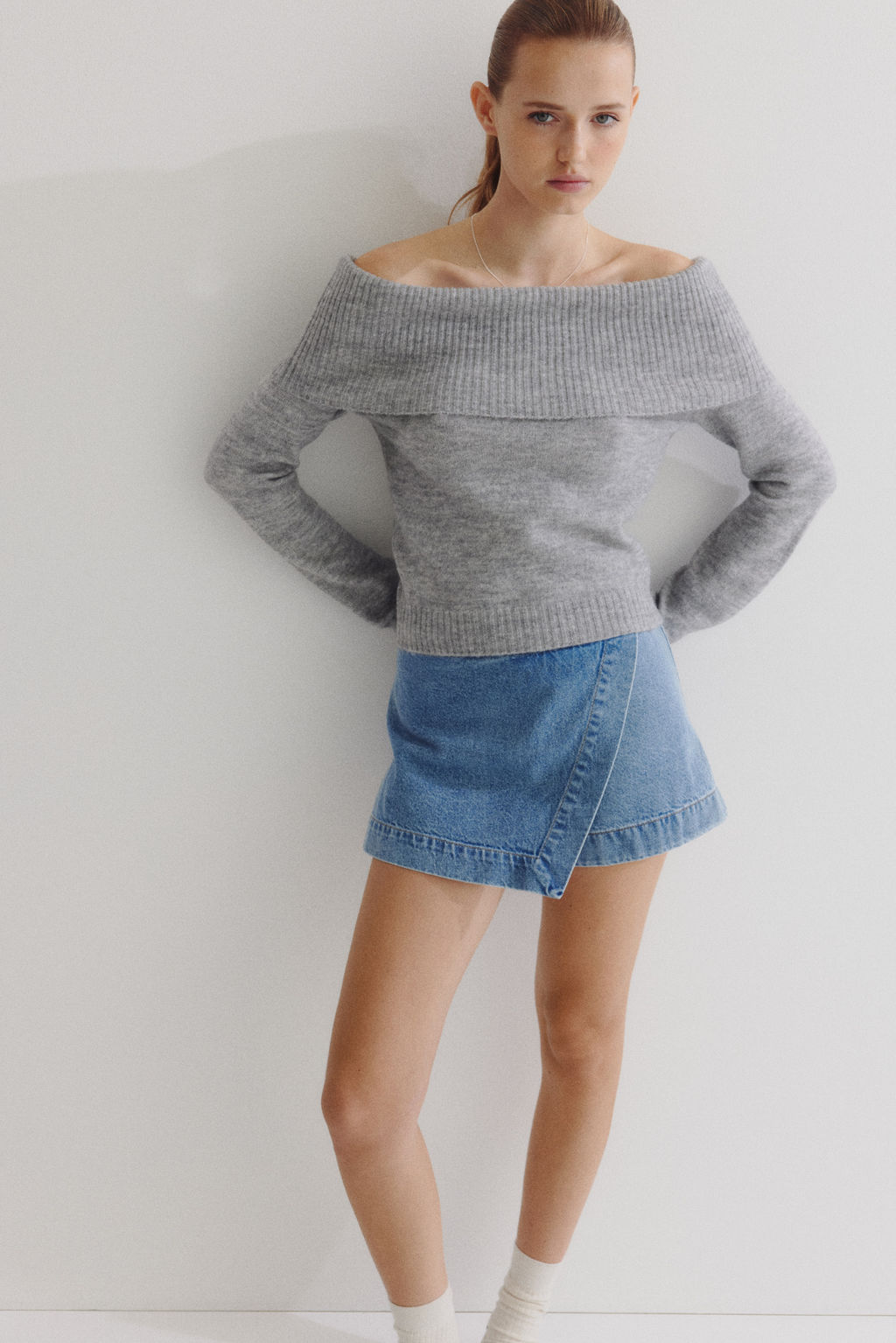 Jersey off-the-shoulder - H&m фото 8