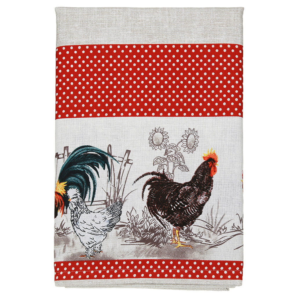 Скатерть 200х145см Птичий двор, длина стола до 160см, на 6-8 персон, хлопок Комфорт 171г/м2, упаковка классическая, пакет ПВХ 28х41см, Домашняя мода (Россия)  фото 4