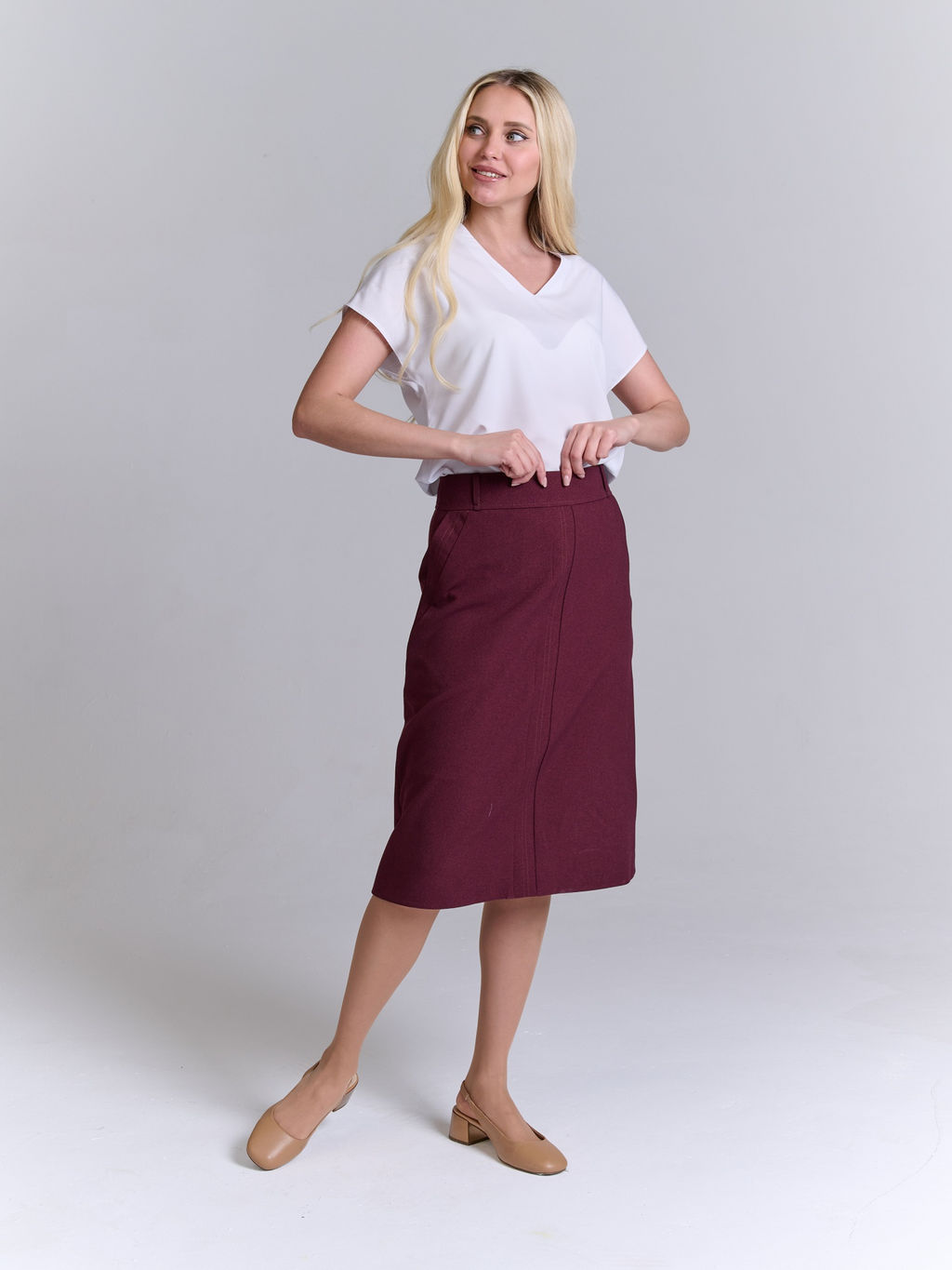 Юбка из костюмной ткани с добавлением шерсти