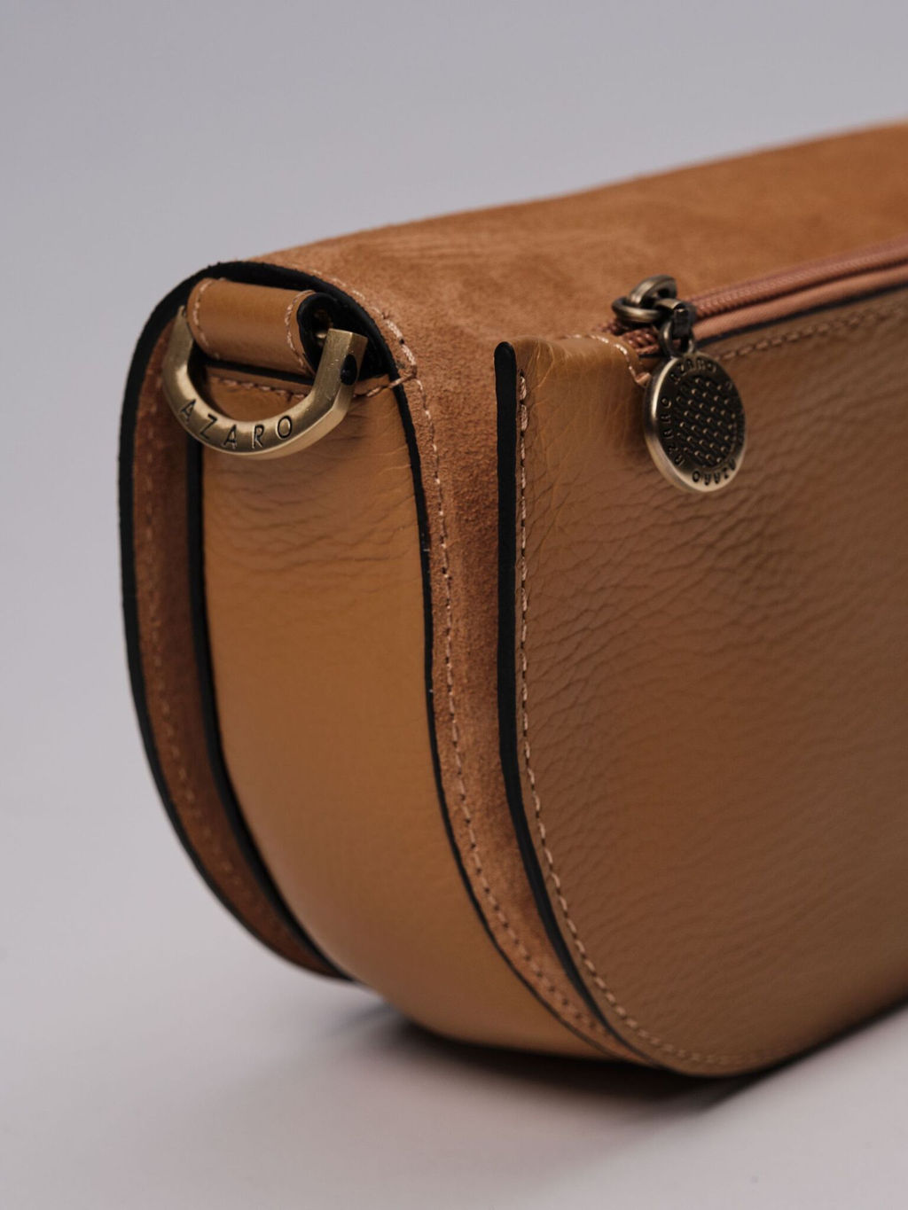 Сумка замшевая кросс-боди Azaro 31032 глина