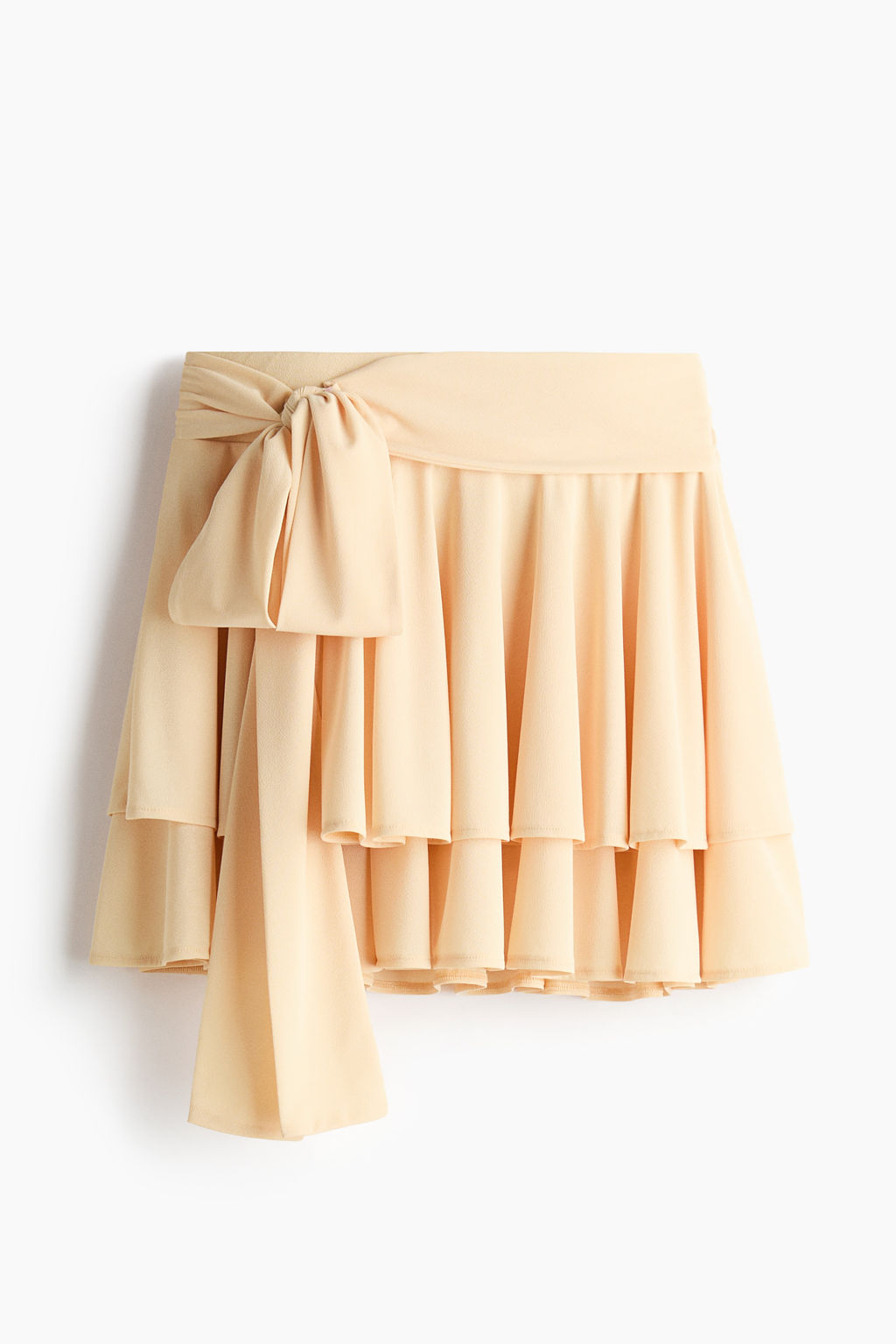 Minifalda escalonada con lazada