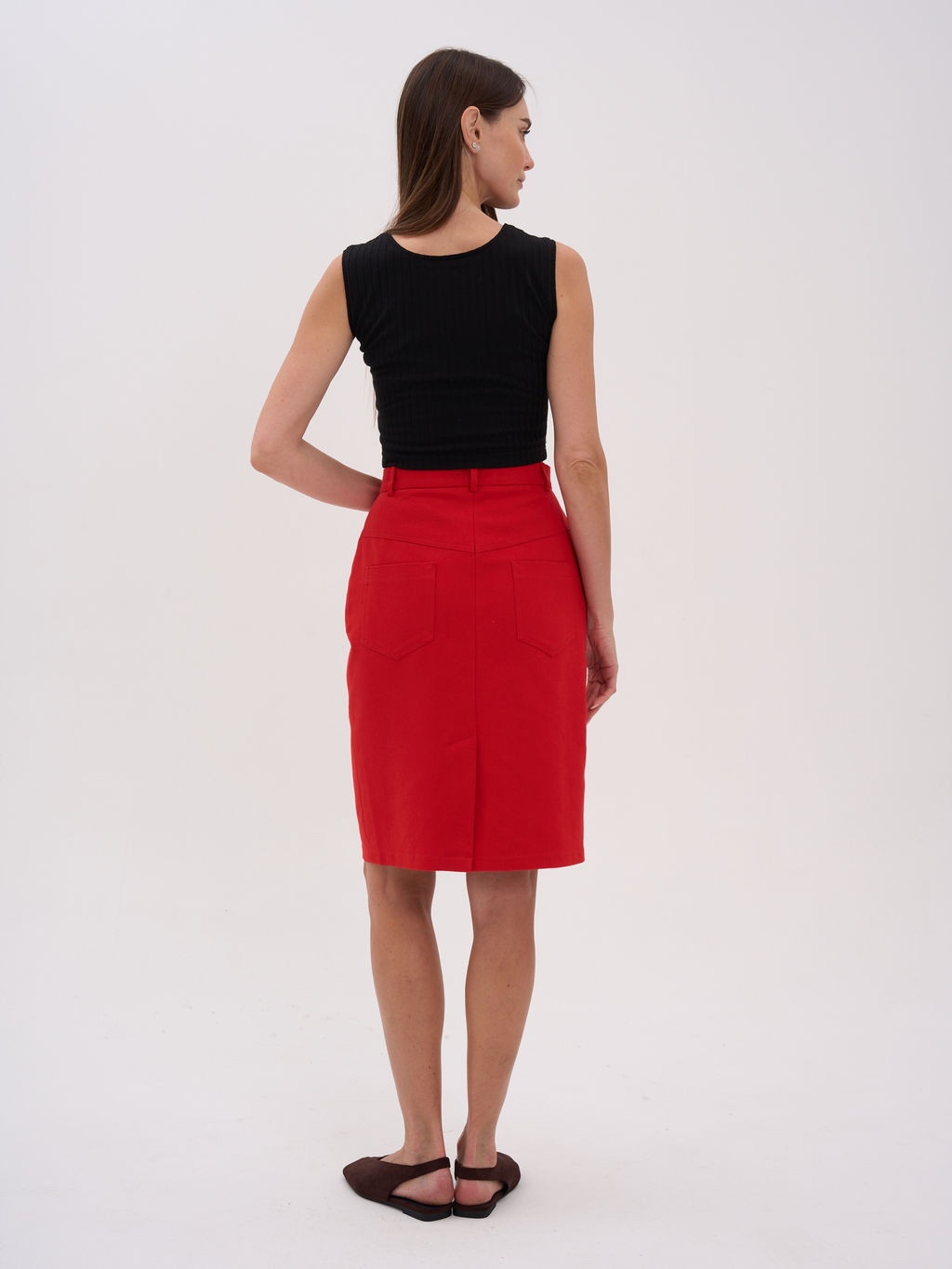 Джинсовая юбка из хлопка ТРиКА