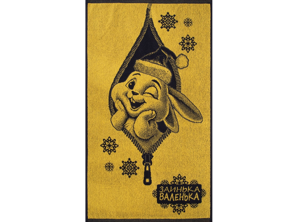 Полотенце махровое 6с103.412ж1 Заинька(т.желтый) 50х90см