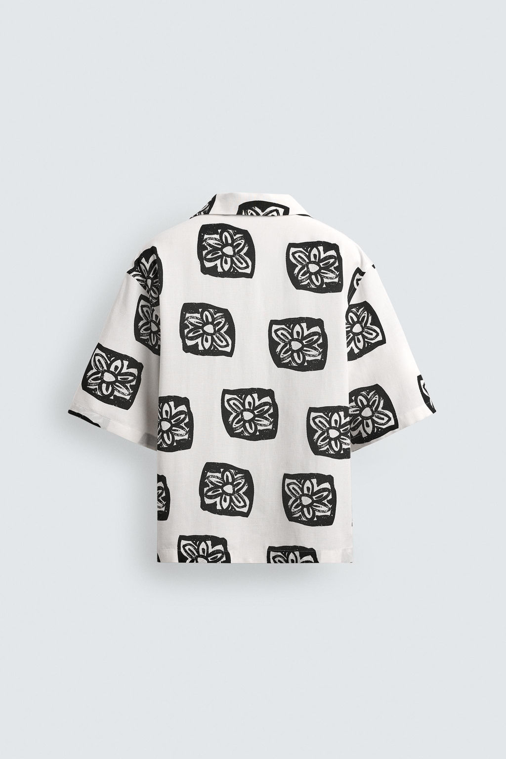 CAMISA RELAXED FIT ESTAMPADO CONTRASTE / Blanco - Zara фото 8