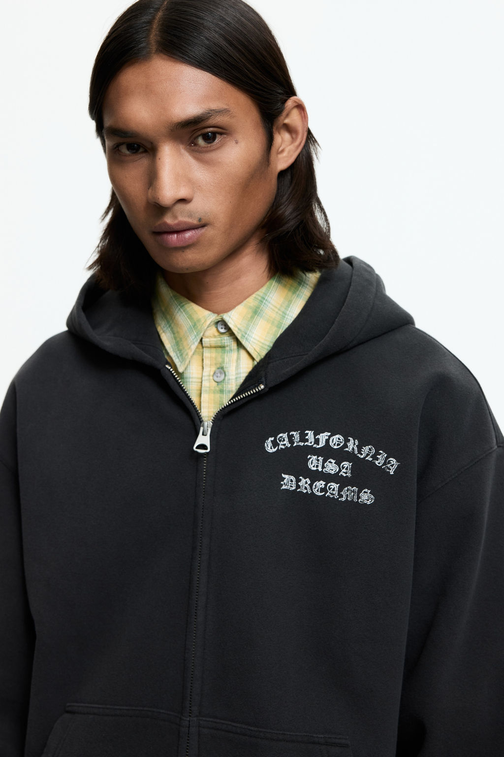 Chaqueta sudadera estampada con capucha Loose Fit - H&m фото 4