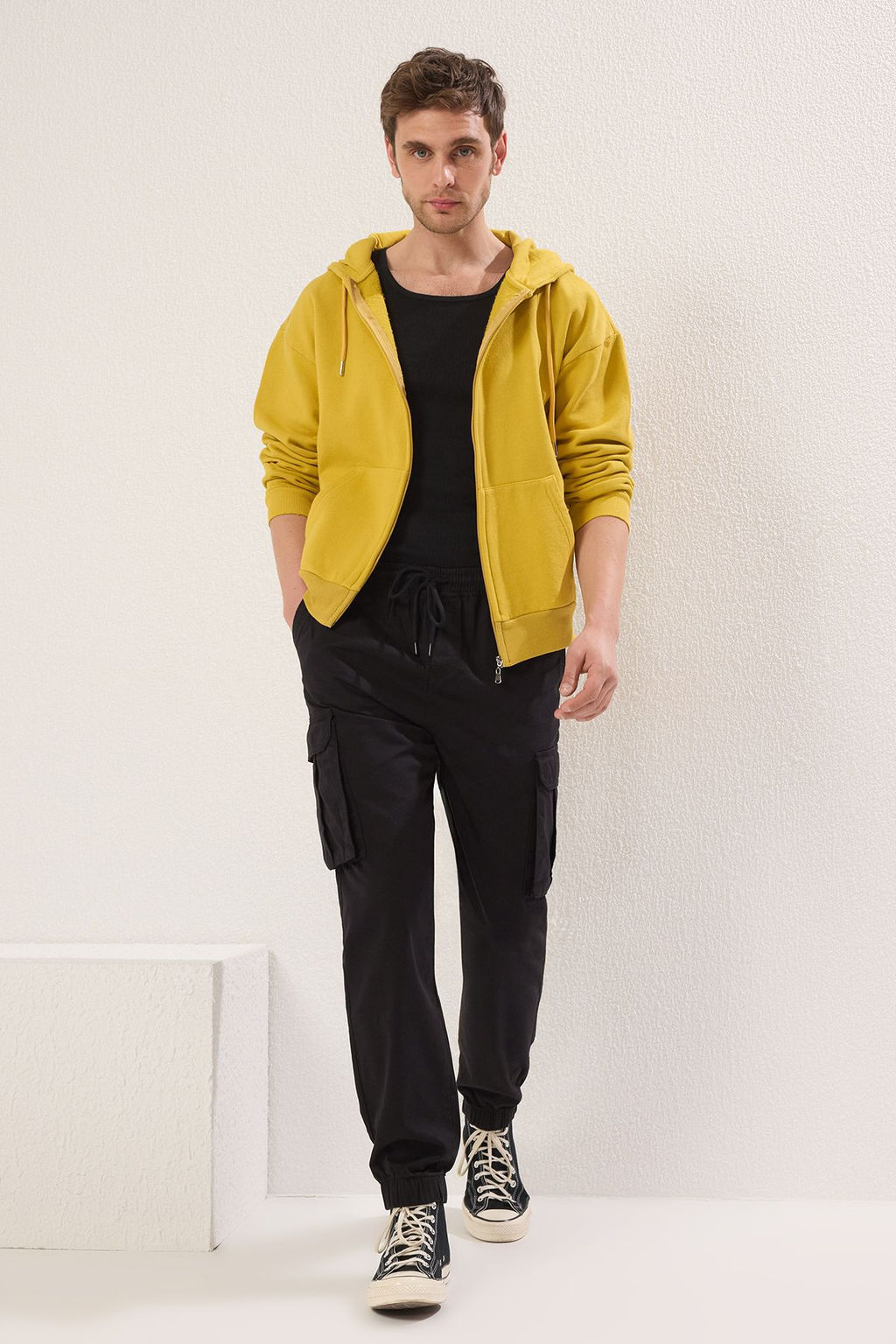 TRENDYOL MAN Siyah Jogger Kargo Cepli Gabardin Kumas Rahat Pamuklu Pantolon TMNSS25PL00027 - Trendyolmilla фото 5